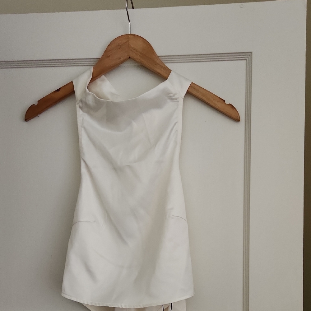Cider Beige and White Top